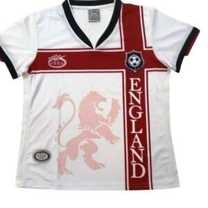Arza Soccer Jersey England 100% Polyester. color Red and White Size XL
